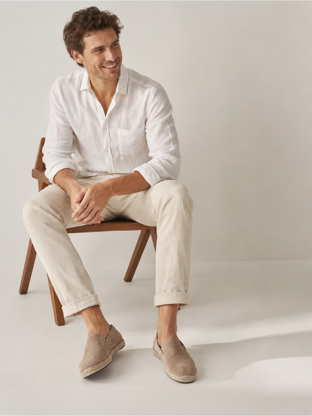 Verbenas TOM Beige Suede Men’s Espadrilles. EU 46